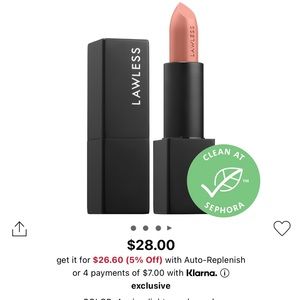 lawless beauty lipstick in the shade Annie